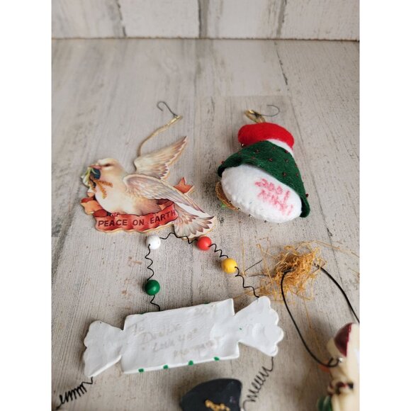 Let it snow Snowman bird variety ornament Xmas set - Picture 11 of 11